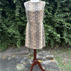 Snake Print Sleeveless Dress